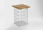 Gabion Pall Teak  32x32, 52cm hög. Maskstorlek 5x10cm